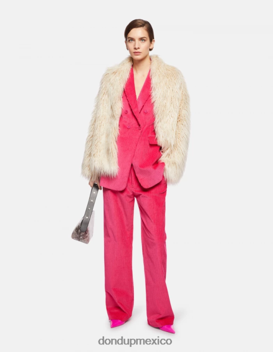 orquídea DONDUP mujer blazer de terciopelo con doble botonadura vestir D0VXD384