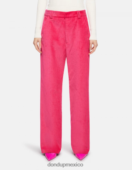 orquídea DONDUP mujer pantalones anchos de terciopelo joan vestir D0VXD131