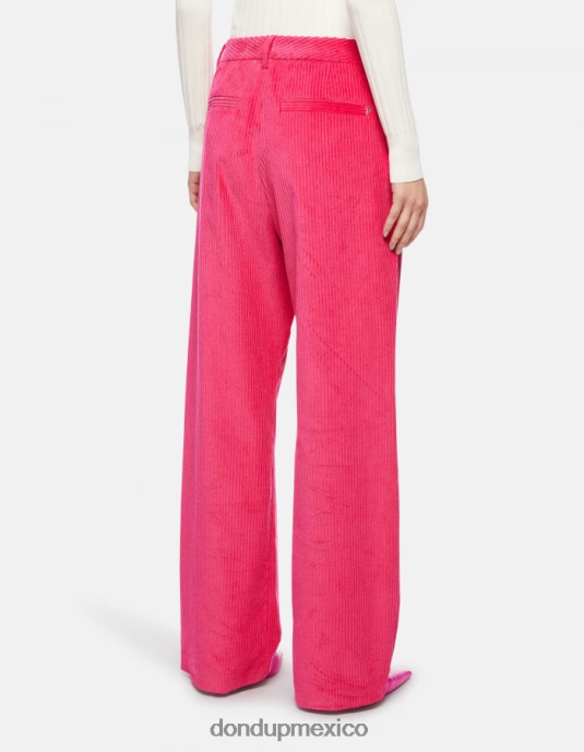 orquídea DONDUP mujer pantalones anchos de terciopelo joan vestir D0VXD131