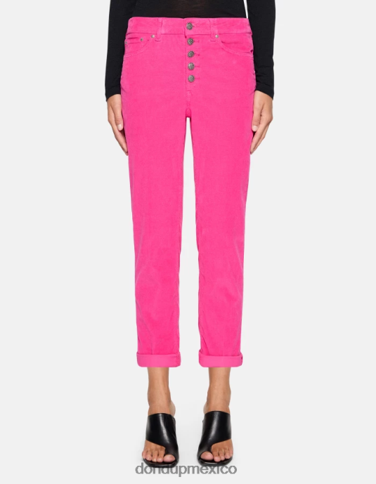 orquídea DONDUP mujer pantalones holgados de terciopelo koons vestir D0VXD72