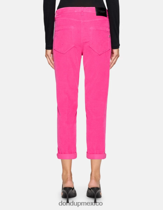 orquídea DONDUP mujer pantalones holgados de terciopelo koons vestir D0VXD72