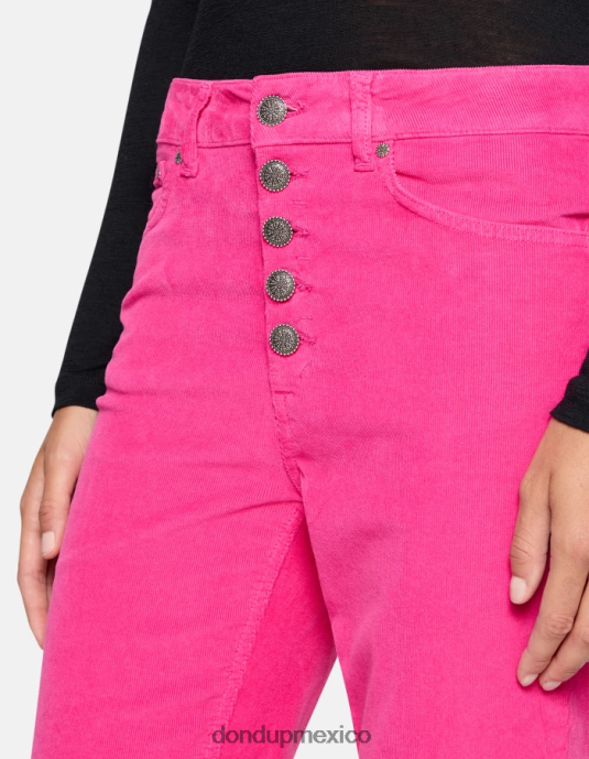 orquídea DONDUP mujer pantalones holgados de terciopelo koons vestir D0VXD72