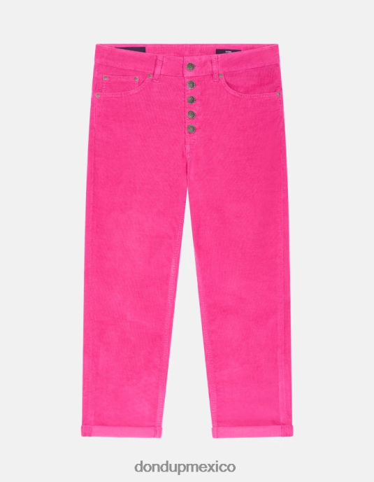orquídea DONDUP mujer pantalones holgados de terciopelo koons vestir D0VXD72