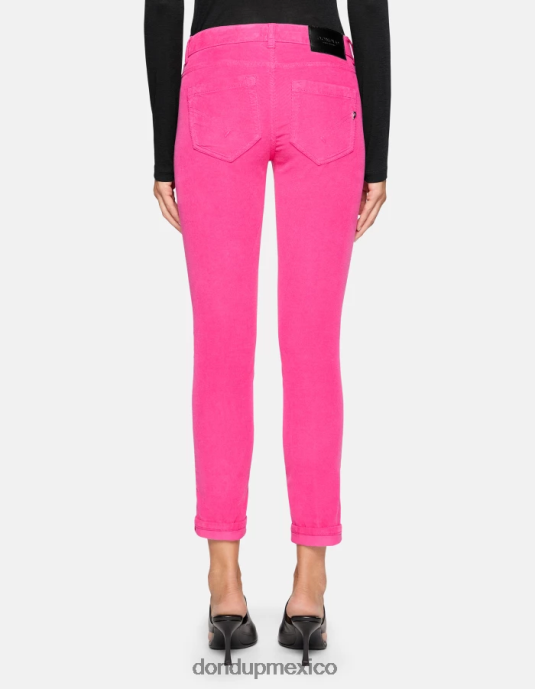 orquídea DONDUP mujer pantalones monroe ajustados de terciopelo vestir D0VXD12