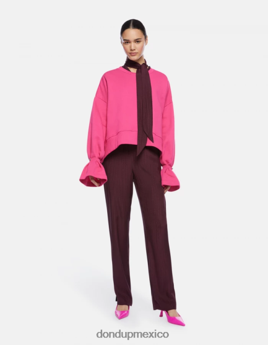 orquídea DONDUP mujer sudadera regular fit con cuello redondo vestir D0VXD427