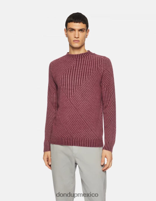 prugna DONDUP hombres jersey de lana con cuello redondo vestir D0VXD895