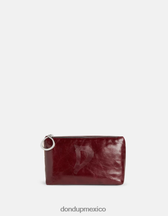 prugna DONDUP mujer neceser de cuero brillante accesorios D0VXD501