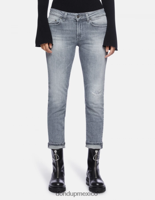 topo DONDUP mujer Vaqueros ajustados Monroe en denim elástico vestir D0VXD103