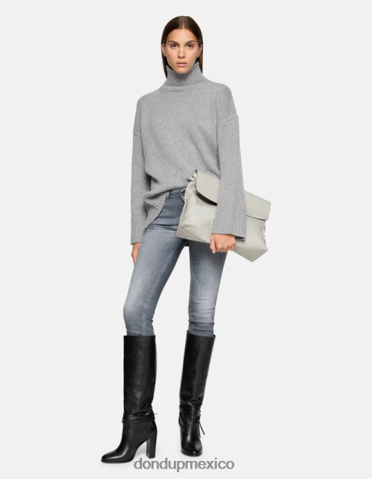 topo DONDUP mujer Vaqueros ajustados Monroe en denim elástico vestir D0VXD22