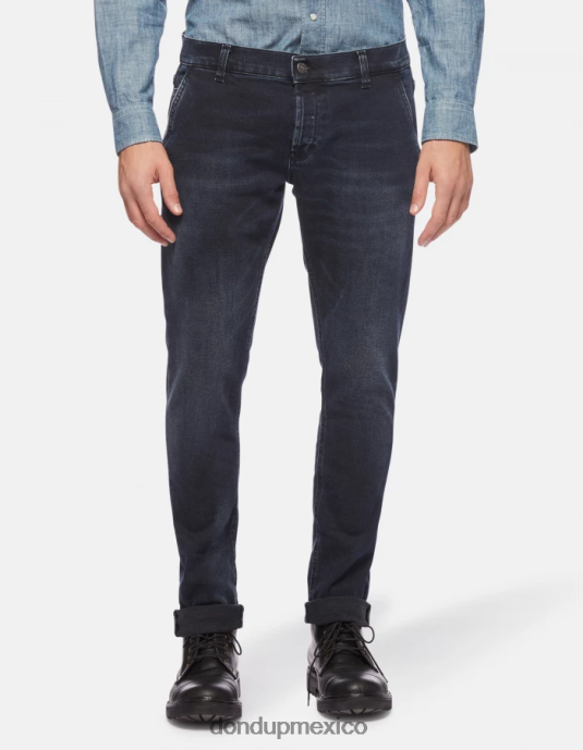 tuareg azul DONDUP hombres Vaqueros ajustados Konor en denim elástico vestir D0VXD671