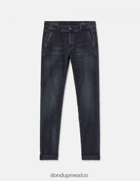 tuareg azul DONDUP hombres Vaqueros ajustados Konor en denim elástico vestir D0VXD671