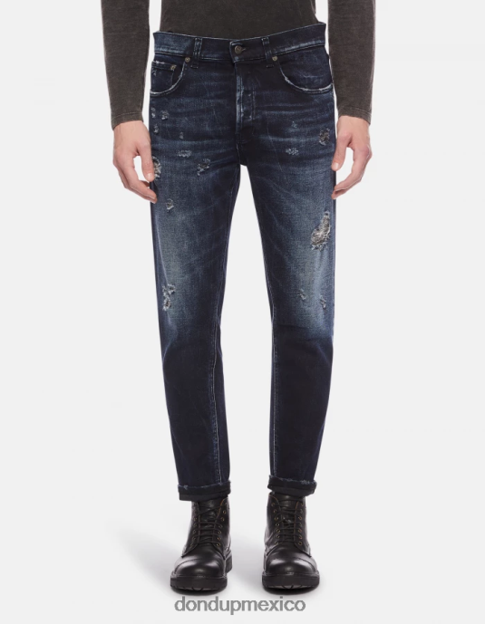 tuareg azul DONDUP hombres Vaqueros dian carrot fit en denim elástico vestir D0VXD656