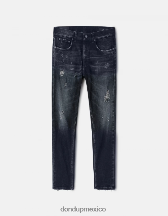 tuareg azul DONDUP hombres Vaqueros dian carrot fit en denim elástico vestir D0VXD656