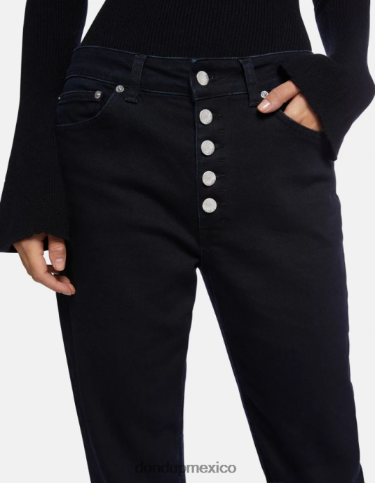 tuareg azul DONDUP mujer Vaqueros koons holgados de denim elástico vestir D0VXD116