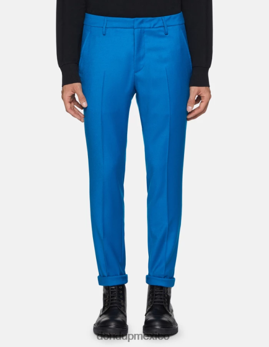 turquesa DONDUP hombres pantalones gaubert de franela slim vestir D0VXD785