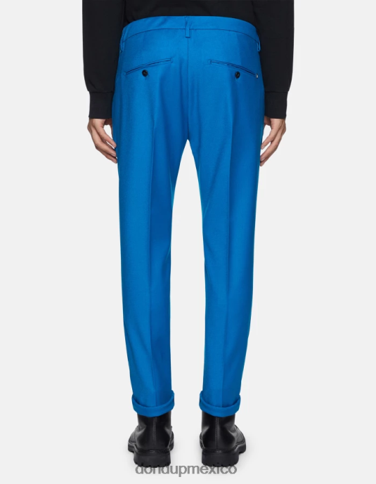 turquesa DONDUP hombres pantalones gaubert de franela slim vestir D0VXD785