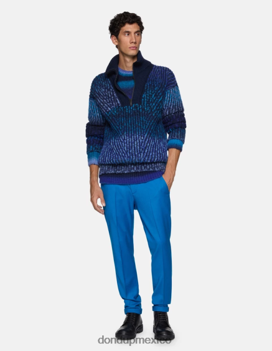 turquesa DONDUP hombres pantalones gaubert de franela slim vestir D0VXD785