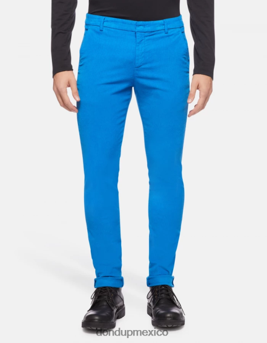 turquesa DONDUP hombres pantalones gaubert slim de terciopelo vestir D0VXD766