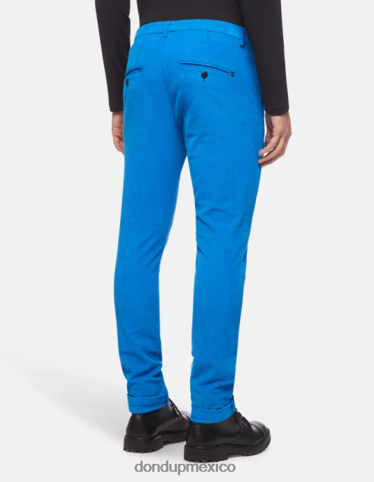 turquesa DONDUP hombres pantalones gaubert slim de terciopelo vestir D0VXD766