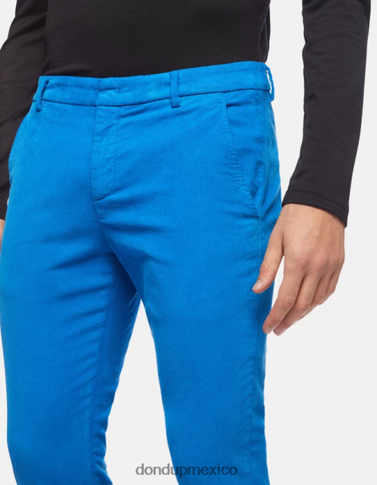 turquesa DONDUP hombres pantalones gaubert slim de terciopelo vestir D0VXD766