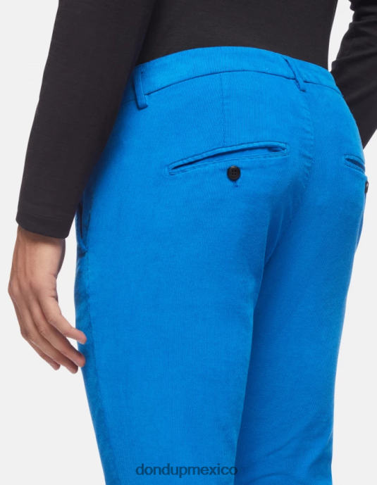turquesa DONDUP hombres pantalones gaubert slim de terciopelo vestir D0VXD766