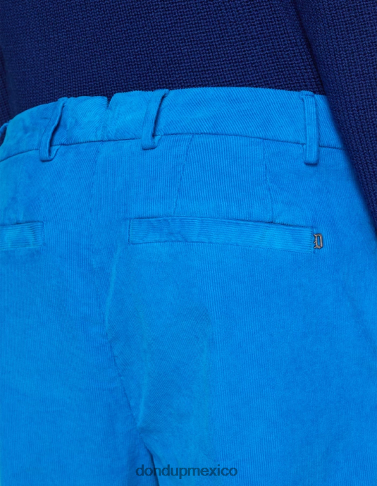 turquesa DONDUP hombres pantalones oscar carrot-fit de terciopelo vestir D0VXD737