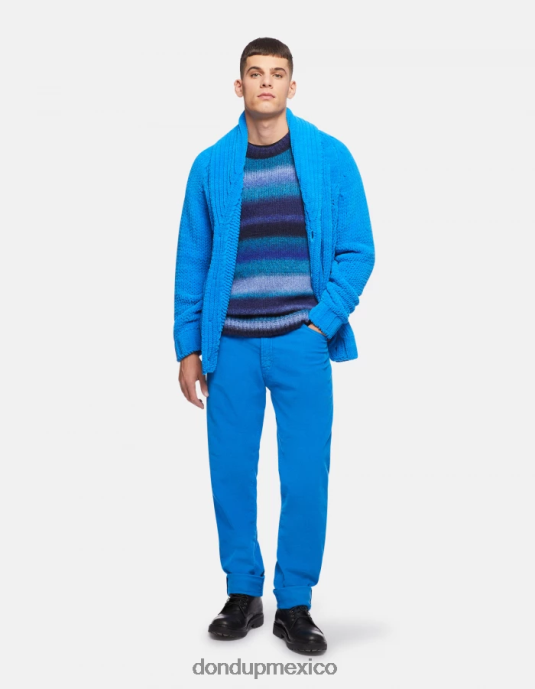 turquesa DONDUP hombres pantalones paco holgados de terciopelo de 34 pulgadas vestir D0VXD580