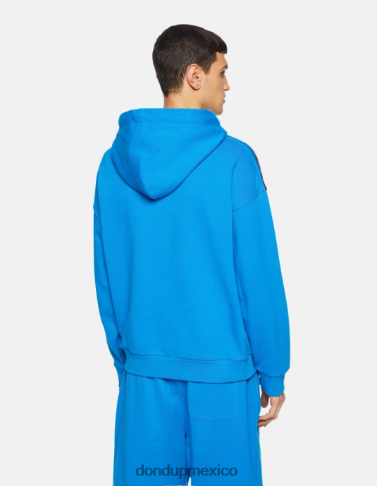 turquesa DONDUP hombres sudadera con capucha de gran tamaño vestir D0VXD835