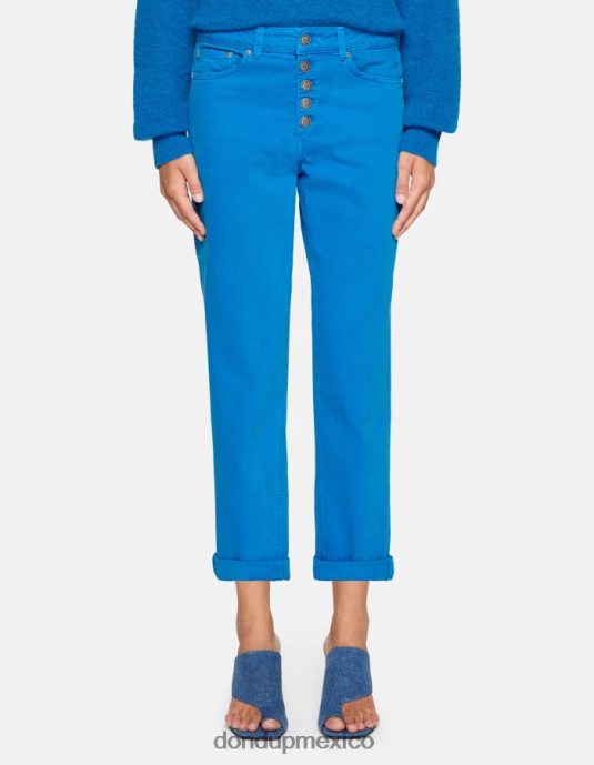turquesa DONDUP mujer Vaqueros Koons de denim elástico con corte holgado vestir D0VXD35