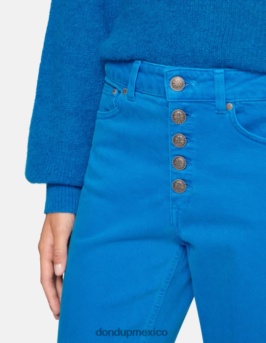 turquesa DONDUP mujer Vaqueros Koons de denim elástico con corte holgado vestir D0VXD35