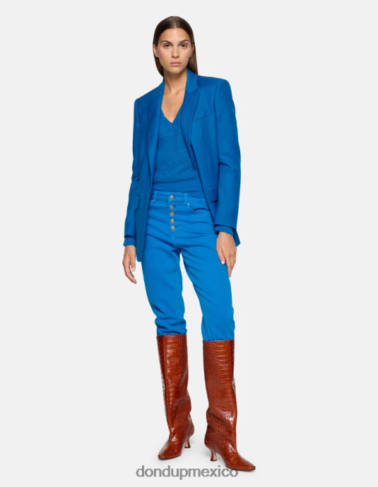 turquesa DONDUP mujer Vaqueros Koons de denim elástico con corte holgado vestir D0VXD35