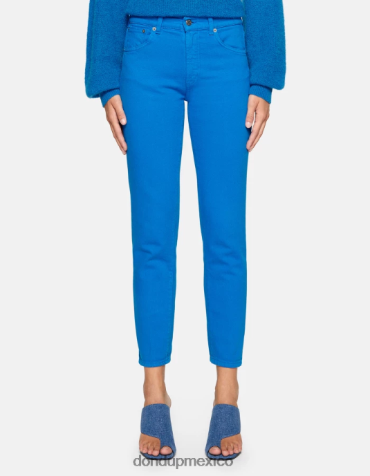 turquesa DONDUP mujer Vaqueros slim fit Daila en denim elástico Bull vestir D0VXD4