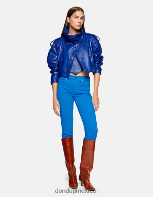 turquesa DONDUP mujer Vaqueros slim fit Daila en denim elástico Bull vestir D0VXD4