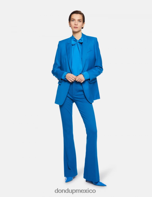 turquesa DONDUP mujer blazer de franela con botonadura simple vestir D0VXD386
