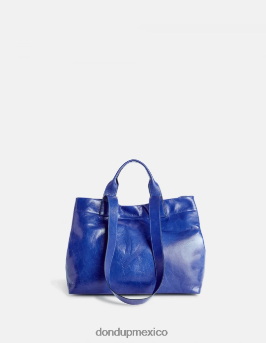 turquesa DONDUP mujer bolso shopper de cuero brillante accesorios D0VXD495