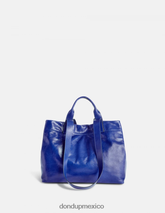 turquesa DONDUP mujer bolso shopper de cuero brillante accesorios D0VXD495