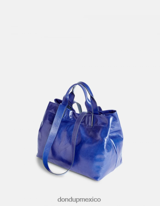 turquesa DONDUP mujer bolso shopper de cuero brillante accesorios D0VXD495