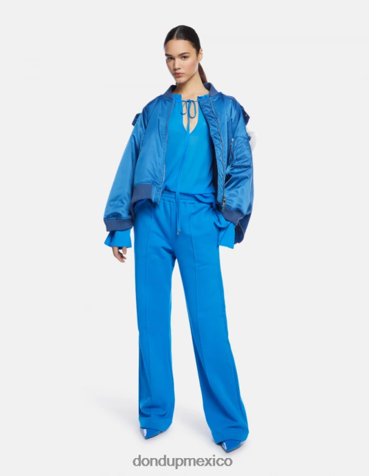 turquesa DONDUP mujer camisa regular fit de georgette vestir D0VXD261