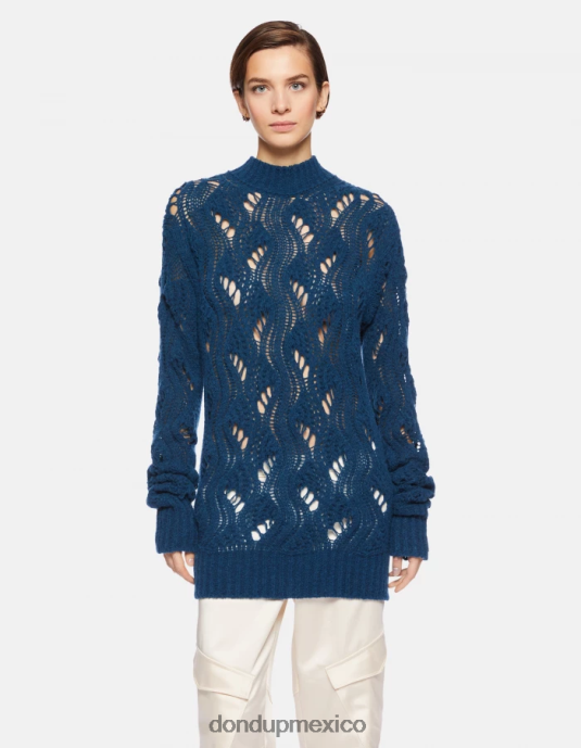 turquesa DONDUP mujer jersey de lana con cuello redondo vestir D0VXD319