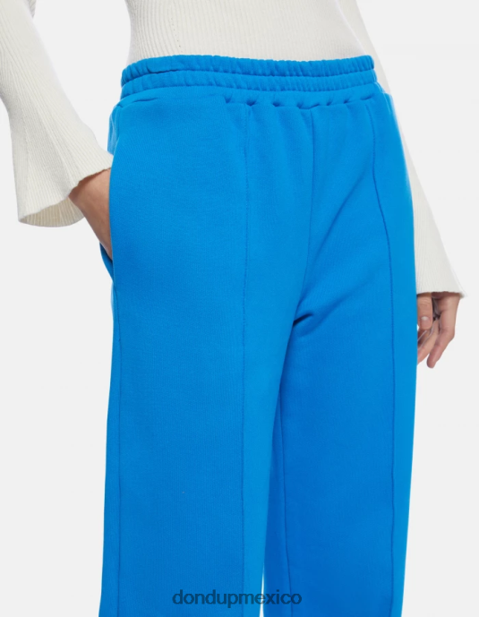 turquesa DONDUP mujer pantalones anchos de lana vestir D0VXD171