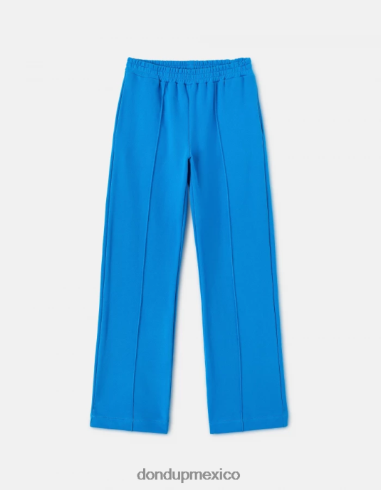 turquesa DONDUP mujer pantalones anchos de lana vestir D0VXD171