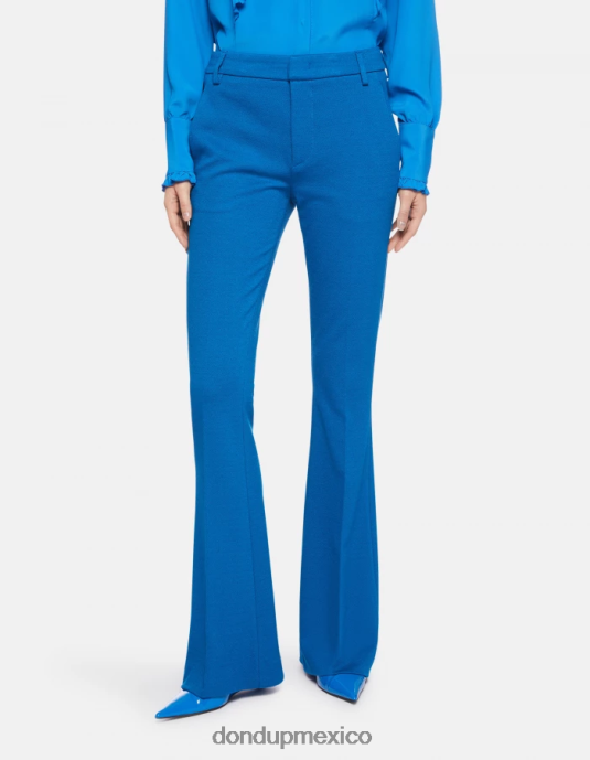 turquesa DONDUP mujer pantalones bootcut Lexi de punto vestir D0VXD157