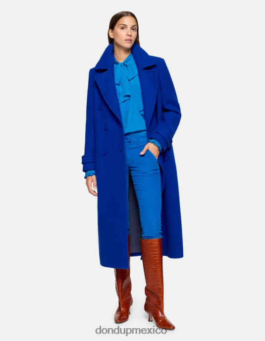 turquesa DONDUP mujer pantalones de terciopelo perfectos y ajustados vestir D0VXD155