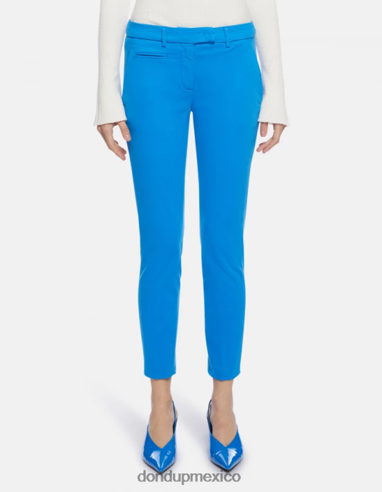 turquesa DONDUP mujer pantalones de tricotina perfectos y ajustados vestir D0VXD212