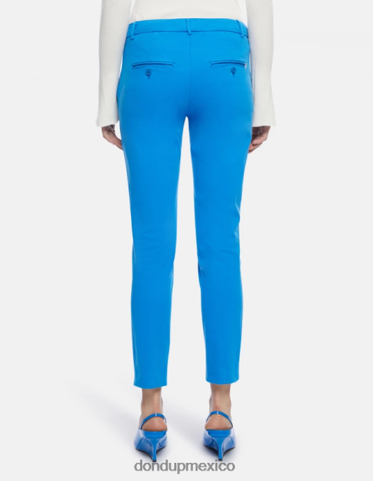turquesa DONDUP mujer pantalones de tricotina perfectos y ajustados vestir D0VXD212