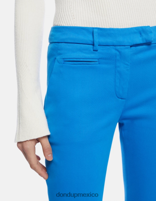 turquesa DONDUP mujer pantalones de tricotina perfectos y ajustados vestir D0VXD212