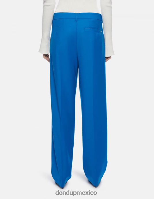 turquesa DONDUP mujer pantalones holgados de franela daly vestir D0VXD194