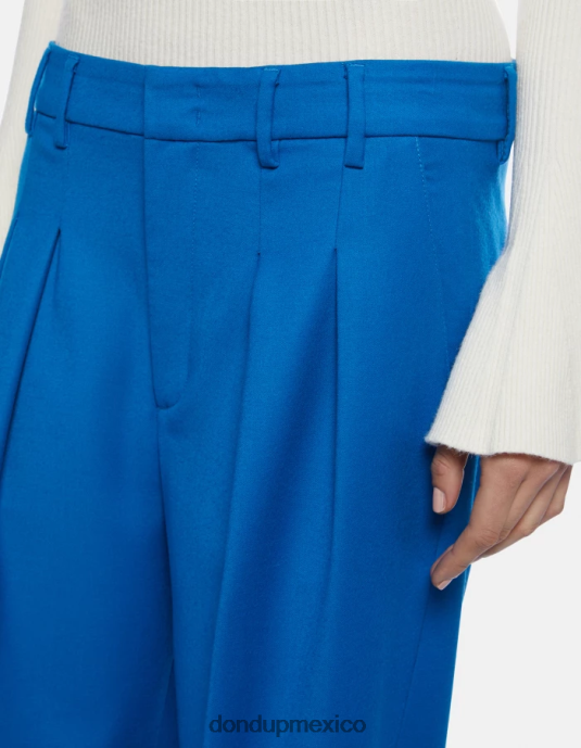 turquesa DONDUP mujer pantalones holgados de franela daly vestir D0VXD194