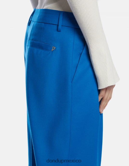 turquesa DONDUP mujer pantalones holgados de franela daly vestir D0VXD194