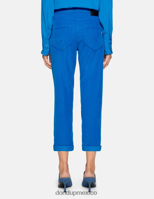 turquesa DONDUP mujer pantalones holgados de terciopelo koons vestir D0VXD75